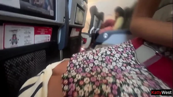 Public blowjob on Airplane - we got caught!