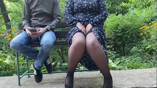 Gorgeous ass pissing in a public park rear view