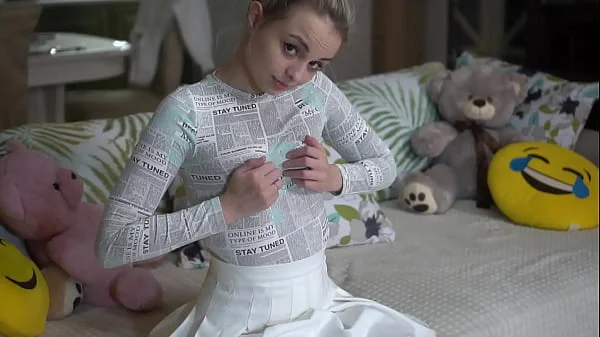 School stepsister excites her stepbrother while no one is home...