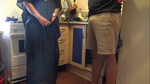 Plumber Fucks Muslim Cuckold Wife In Her Kitchen Because She Doesn't Have Money